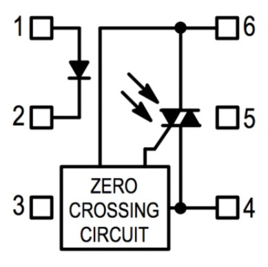 Optocoupler with zero crossing circuitry