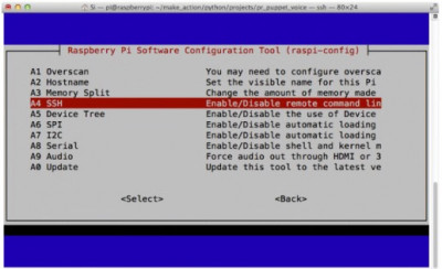 Activating SSH with rasoi-config