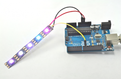 LED strip connected to Arduino