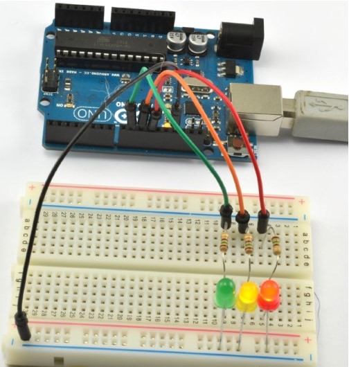 Traffic light on Arduino