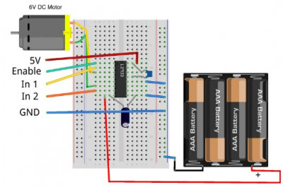 Layout of breadboard for offline H-bridge testing