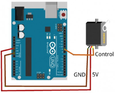 Connecting the servo motor to Arduino