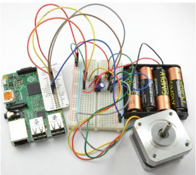 Bipolar stepper motor control circuit assembly (Raspberry Pi variant)